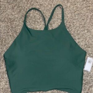 Green Strappy Crop Top